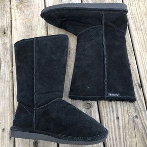 BearPaw Suede Tall Boots Sherpa Lined